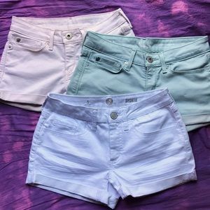 3 pair off the low-rise shorts